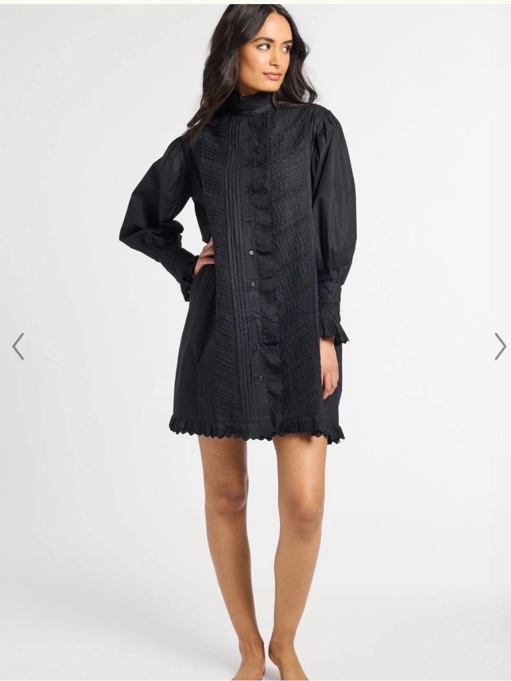 Black Long-Sleeve Mika Dress XS